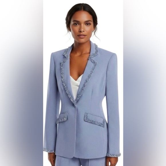 Cing Sept Embellished Kayden Blazer in Icecle